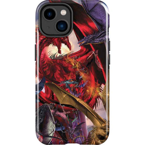Dragon Battle by Ruth Thompson iPhone 15 Plus Impact Case