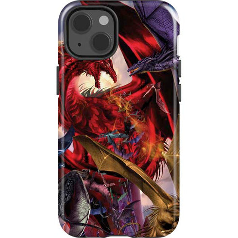 Dragon Battle by Ruth Thompson iPhone 15 Impact Case