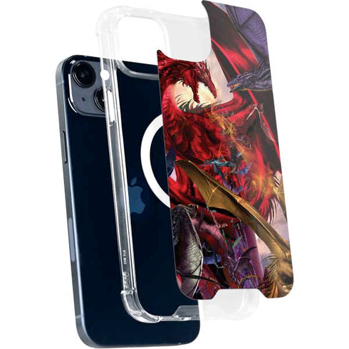 Dragon Battle by Ruth Thompson iPhone 15 Plus MagSafe Case