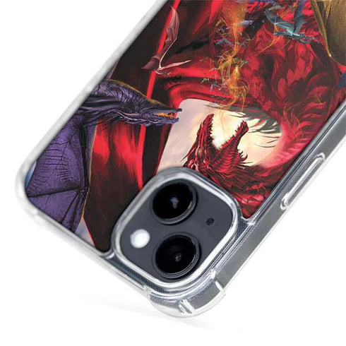 Dragon Battle by Ruth Thompson iPhone 15 Plus MagSafe Case