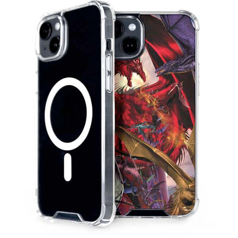 Dragon Battle by Ruth Thompson iPhone 15 Plus MagSafe Case