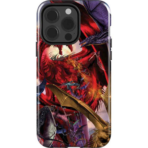 Dragon Battle by Ruth Thompson iPhone 15 Pro Impact Case