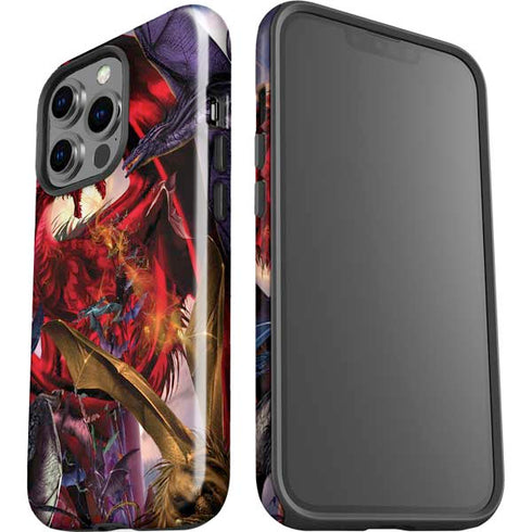 Dragon Battle by Ruth Thompson iPhone 15 Pro Impact Case