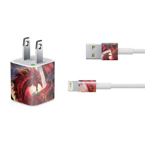 Ruth Thompson Dragon Battle iPhone Charger (5W USB) Skin