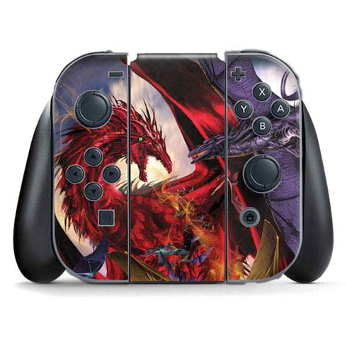 Dragon Battle by Ruth Thompson Nintendo Switch (2017-2021) Joy-Con Controller Skin