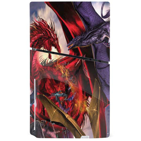 Dragon Battle by Ruth Thompson PS5 Slim Disk Console Skin