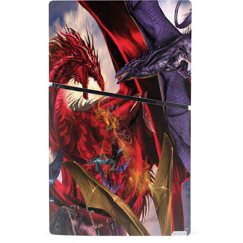 Dragon Battle by Ruth Thompson PS5 Slim Digital Edition Bundle Skin
