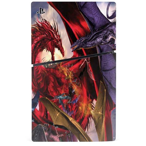Dragon Battle by Ruth Thompson PS5 Slim Digital Edition Console Skin