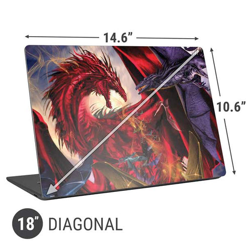 Ruth Thompson Dragon Battle Universal Laptop 18in (14.6 x 10.6in) Skin