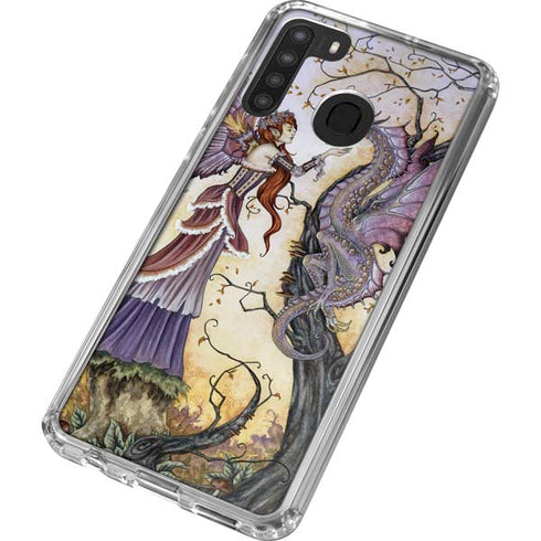 Amy Brown Dragon Charmer Fairy Galaxy A21 Clear Case