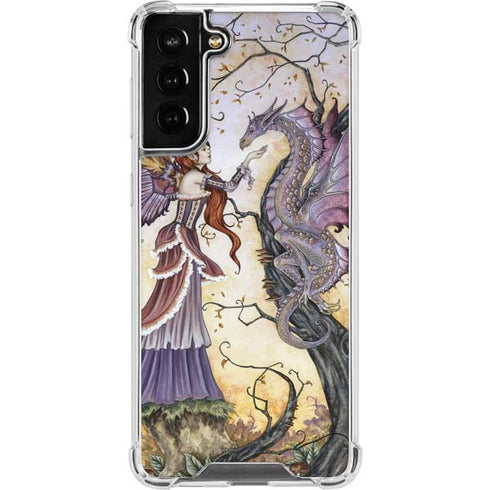 Amy Brown Dragon Charmer Fairy Galaxy S21 FE Clear Case