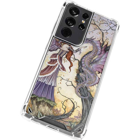 Amy Brown Dragon Charmer Fairy Galaxy S21 Ultra 5G Clear Case