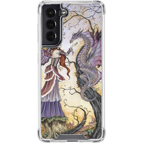 Amy Brown Dragon Charmer Fairy Galaxy S22 Clear Case