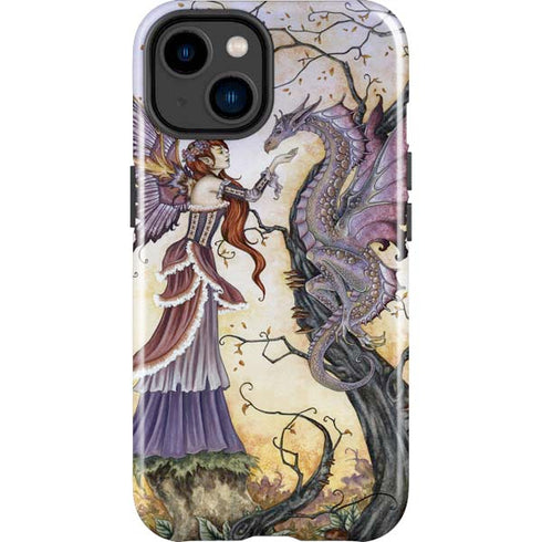 Amy Brown Dragon Charmer Fairy iPhone 14 Plus Impact Case