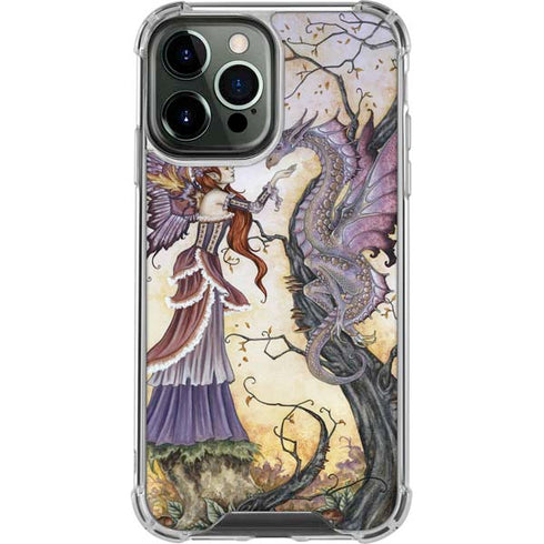 Amy Brown Dragon Charmer Fairy iPhone 14 Pro Max Clear Case