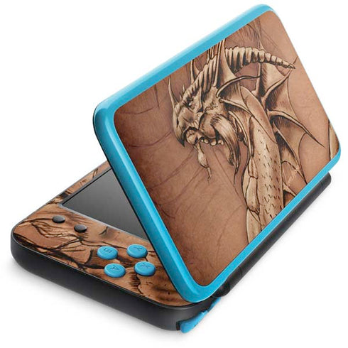 Tom Wood Dragon Parchment Nintendo 2DS XL (2017) Skin