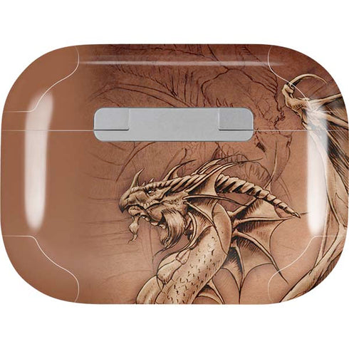 Tom Wood Dragon Parchment AirPods Pro 2nd Gen Skin