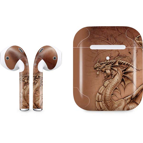 Tom Wood Dragon Parchment Apple AirPods 2 Skin