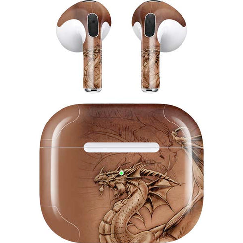 Tom Wood Dragon Parchment Apple AirPods (3rd Gen 2021) Skin