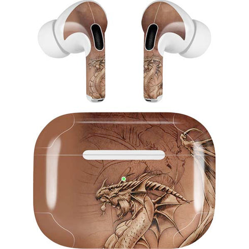Tom Wood Dragon Parchment Apple AirPods Pro Skin