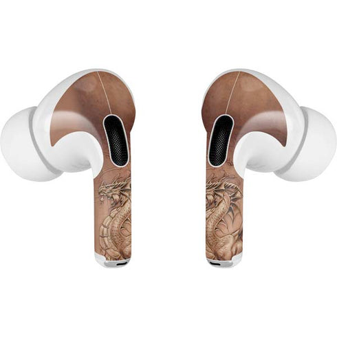 Tom Wood Dragon Parchment Apple AirPods Pro Skin