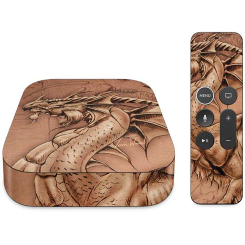 Tom Wood Dragon Parchment Apple TV Skin