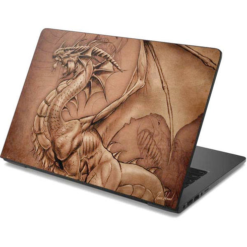 Tom Wood Dragon Parchment Dell Chromebook Skin