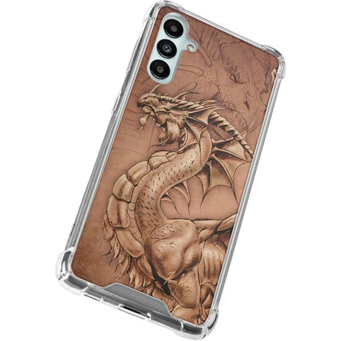 Tom Wood Dragon Parchment Galaxy A14 5G Clear Case