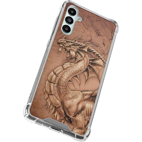 Dragon Parchment by Tom Wood Galaxy A15 5G Clear Case