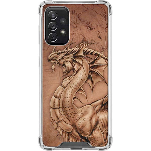 Tom Wood Dragon Parchment Galaxy A72 5G Clear Case