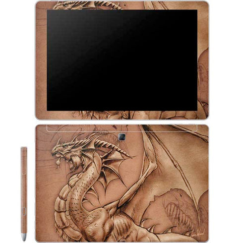 Tom Wood Dragon Parchment Galaxy Book 12in Skin