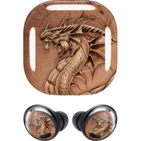 Tom Wood Dragon Parchment Galaxy Buds Pro Skin
