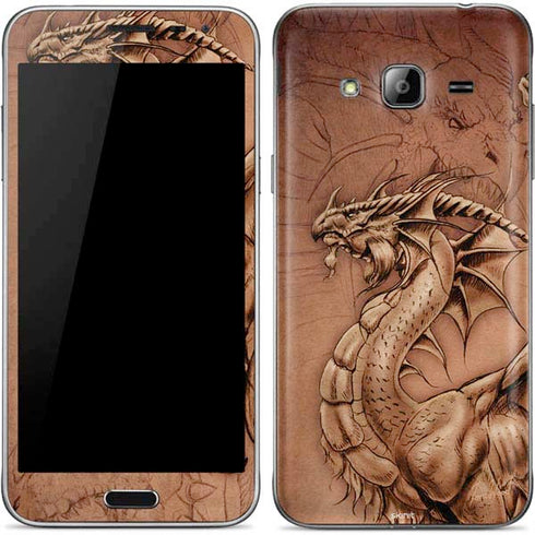 Tom Wood Dragon Parchment Galaxy J3 Skin