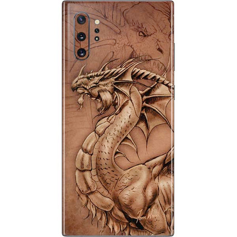 Tom Wood Dragon Parchment Galaxy Note 10 Plus Skin