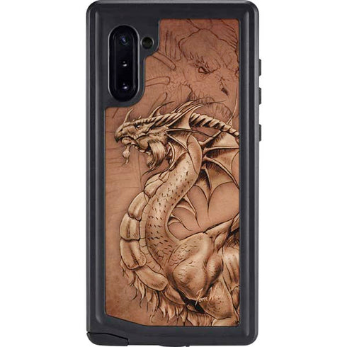 Tom Wood Dragon Parchment Galaxy Note 10 Waterproof Case