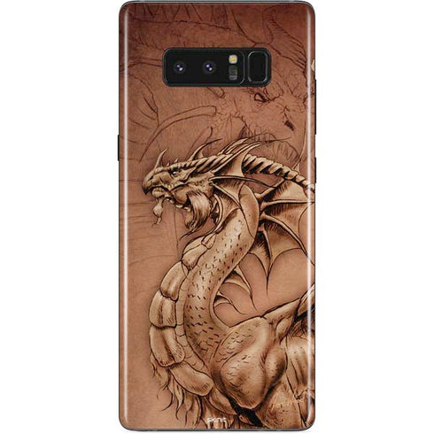 Tom Wood Dragon Parchment Galaxy Note 8 Skin