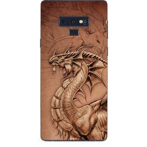 Tom Wood Dragon Parchment Galaxy Note 9 Skin