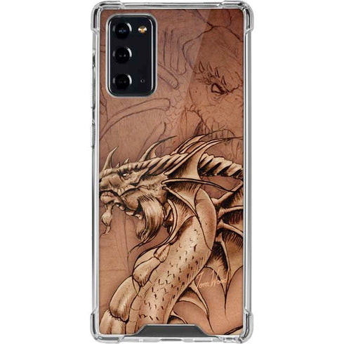 Tom Wood Dragon Parchment Galaxy Note20 5G Clear Case
