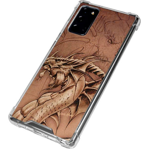 Tom Wood Dragon Parchment Galaxy Note20 5G Clear Case