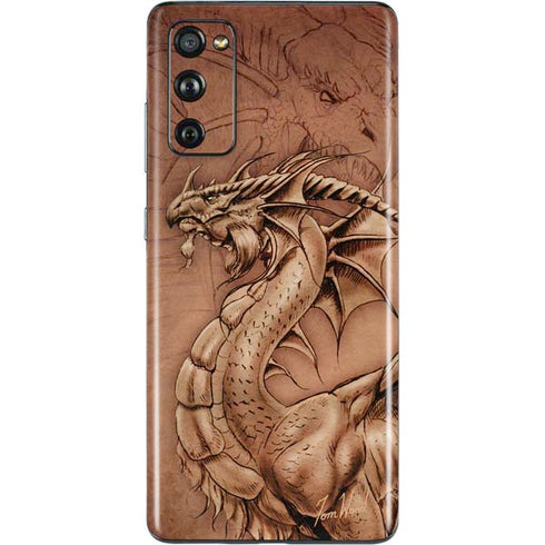 Tom Wood Dragon Parchment Galaxy S20 Fan Edition Skin