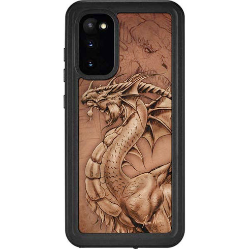 Tom Wood Dragon Parchment Galaxy S20 Waterproof Case