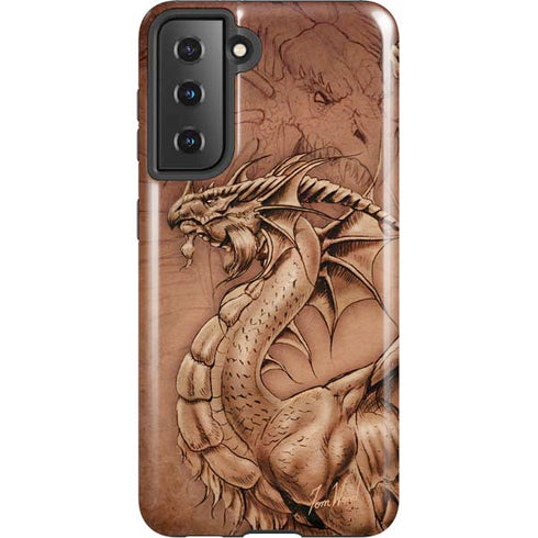 Tom Wood Dragon Parchment Galaxy S21 5G Pro Case