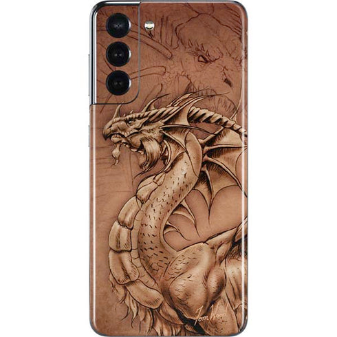 Tom Wood Dragon Parchment Galaxy S21 5G Skin