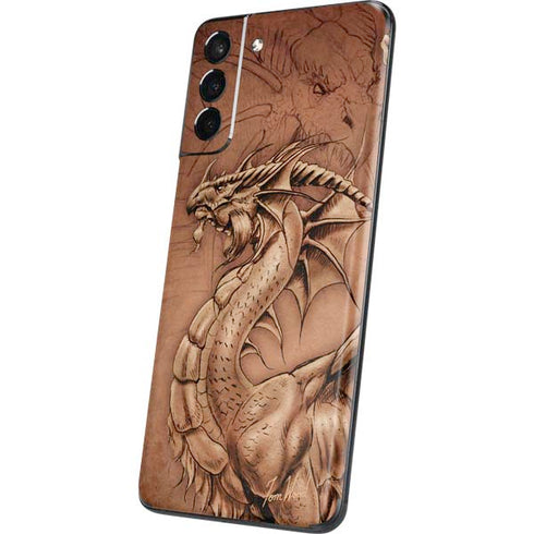 Tom Wood Dragon Parchment Galaxy S21 5G Skin