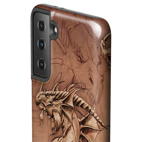 Tom Wood Dragon Parchment Galaxy S21 FE Pro Case