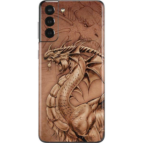 Tom Wood Dragon Parchment Galaxy S21 Plus 5G Skin