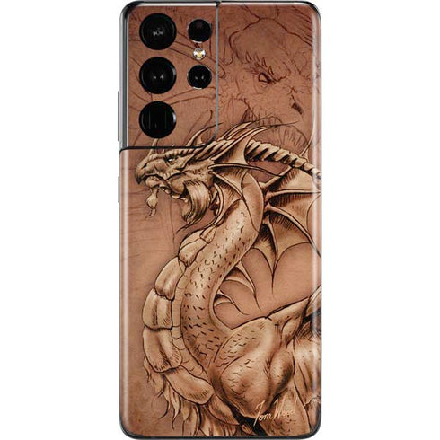 Tom Wood Dragon Parchment Galaxy S21 Ultra 5G Skin