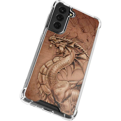Tom Wood Dragon Parchment Galaxy S22 Plus Clear Case