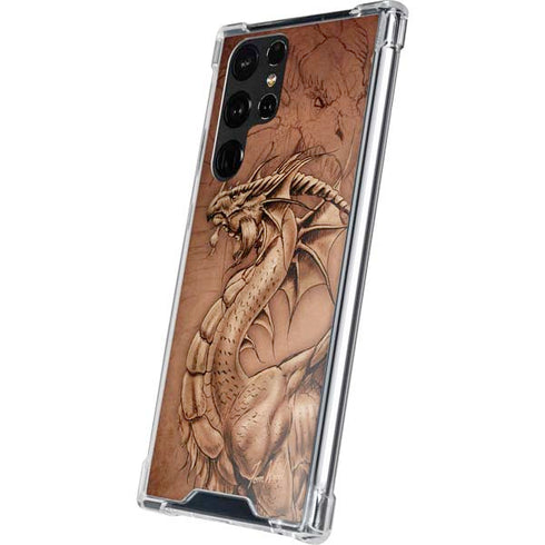Tom Wood Dragon Parchment Galaxy S22 Ultra Clear Case