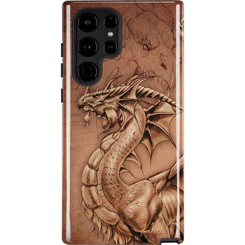 Tom Wood Dragon Parchment Galaxy S22 Ultra Pro Case